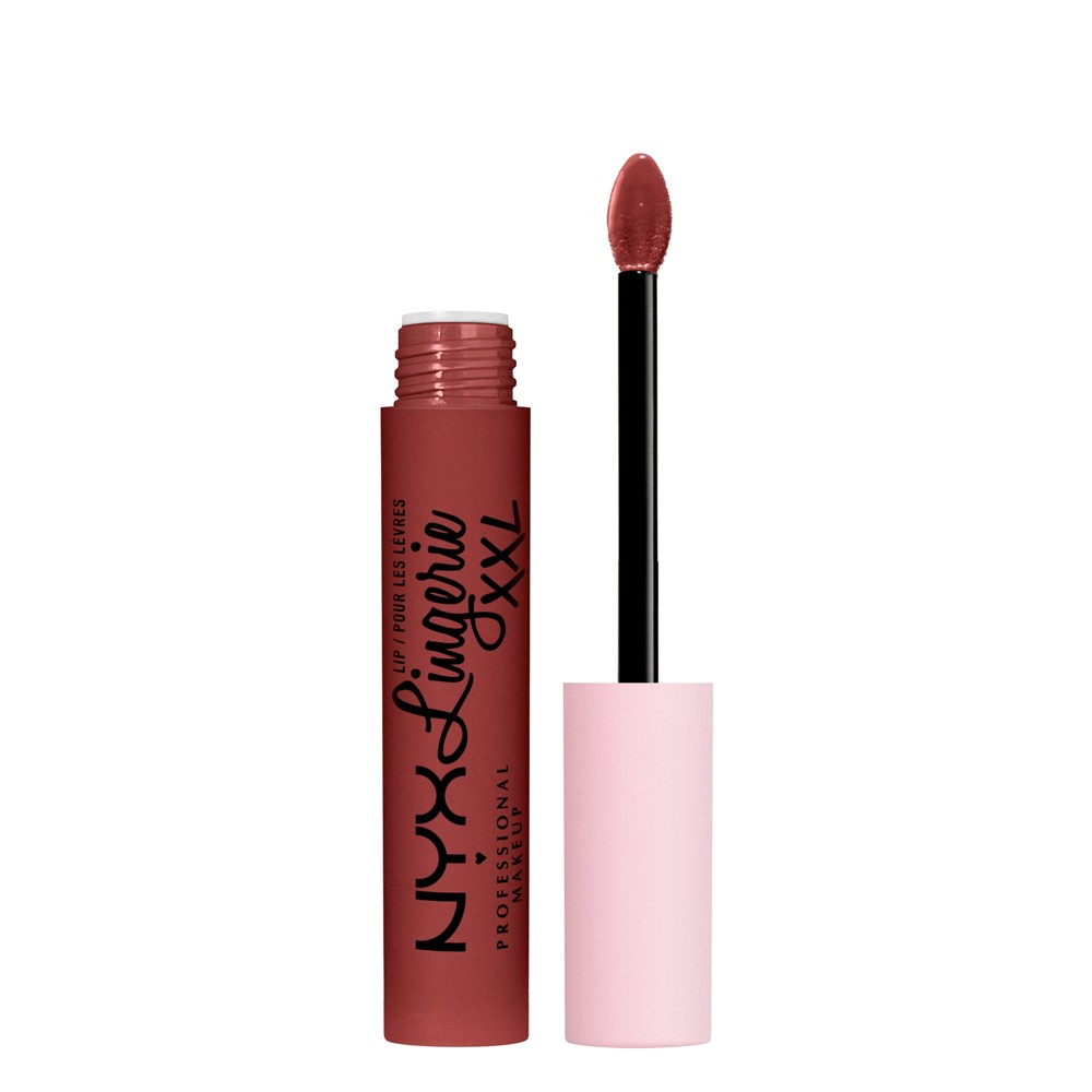 Photos - Lipstick & Lip Gloss NYX Professional Makeup Lip Lingerie XXL Smooth Matte Liquid Lipstick - 16hr Longwear - 08 Straps Off - 0.13 fl oz 