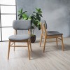 Indoor Dining Chairs Set of 2,Fabric Upholstered Solid Wood Armless Chair,Kitchen Dining Chair With Splayed Legs And Wood Frame-Cuddlewood - 2 of 4