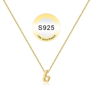 Turandoss S925 Sterling Silver Initial Necklace for Women Girls, Dainty 18K Gold Letter Necklace, Gold Jewelry for Women, Gifts for Girls, 16+3Inches - 1 of 4