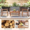 Tangkula 8 Pieces Patio Furniture Set PE Rattan Patio Bistro Set w/ Loveseat - 4 of 4