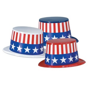 Beistle Toppers Hat With Patriotic Band One Size Assorted 66629-25 - 1 of 1