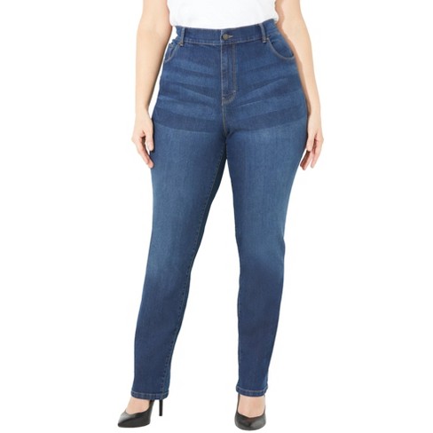 Catherines Women's Plus Size Right Fit® Curvy Modern Slim Leg Jean : Target