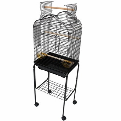 YML 5/8 inches Bar Spacing Small Parrot Cage 18 x 14 Black