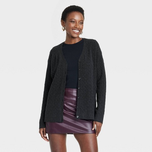 Women's Cable Cardigan - A New Day™ - image 1 of 3