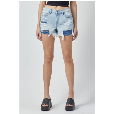 Women's Kenzie Bandana Print Distressed Shorts - HIDDEN