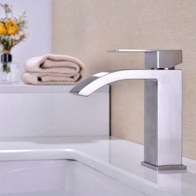 GreenEver Single Handle Waterfall Bathroom Vanity Sink Faucet
