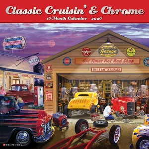 Willow Creek Press 2026 Classic Cruisin' and Chrome Wall Calendar - 1 of 4