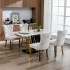 Modern Upholstered Dining Chairs Set of 2, Dining Chairs with High Back,Velvet Cushion Dining Chairs for Kitchen or Dining Room-Maison Boucle - 3 of 4