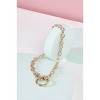 Slickblue 19" Gold Chain Link Necklace, Two Self-Closing Clasp Rings, Adjustable Length, Women's Fashion, Gold - 2 of 2