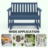 HYLEORY Outdoor Glider Rocking Chair,2 Person Bench Swings for Outside,HDPE All-Weather Resistant 2-Person Loveseat, Patio Glider for Garden Porch - 4 of 4