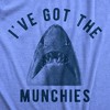 Womens Ive Got The Munchies T Shirt Funny Shark Bite Attack Eating Joke Tee For Ladies - Crazy Dog Women's T Shirt - 2 of 4
