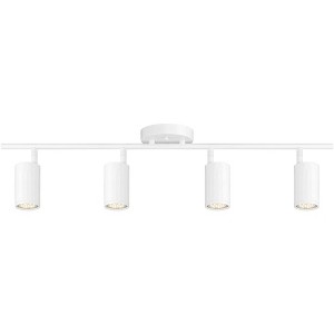 Pro Track 4-Light Heads LED Ceiling Track Light Fixture Kit GU10 Dimmable Directional Adjustable White Modern Kitchen Bathroom House 31 1/2" Wide - 1 of 4