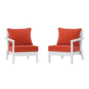 WestinTrends Avalon Outdoor Patio HDPE Loveseat Sofa with Patio Cushions - 1 of 4