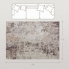Modern Abstract Area Rug, Machine Washable Non-Slip Floor Carpet for Living Room, Bedroom, Dining Room, Mixed Brown - 4 of 4