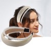 Unique Bargains Women's Fashion Double Layer Faux Pearl Sponge Headband 1.46 Inch Wide 1 Pc - image 2 of 4