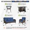 Buenhomino 5 Pieces Outdoor Patio Furniture Set with 50000 BTU Propane Fire Pit Table, Deep Seating Rocker Chairs and Sofa Patio Conversation Set - 3 of 4
