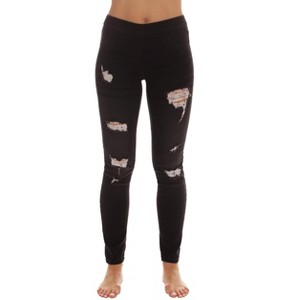 Just Love Women’s Ripped Denim Jeggings – Stretch Pull-On Jean Leggings, Skinny Fit Jegging Pants - 1 of 3