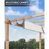 Garvee 10x10ft Outdoor Aluminum Pergola Retractable UPF 50+ Waterproof Canopy, Wood Grain Frame, Tool-Free Assembly - 4 of 4