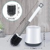 LunaLulinlk Toilet Brush Cleaner and Storage Set Bathroom Toilet Brush, White, 2-Pack - 4 of 4