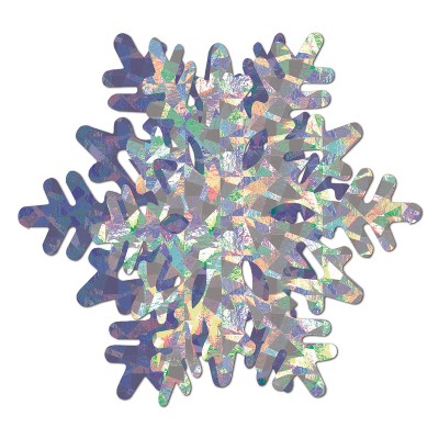 Beistle 3-D Prismatic Snowflake Centerpiece, 10", (2/Pkg) Multicolored