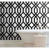 RoomMates Gazebo Lattice Black Peel and Stick Wallpaper: Removable Vinyl, Geometric Pattern, 28.18 Sq Ft Coverage - 3 of 4