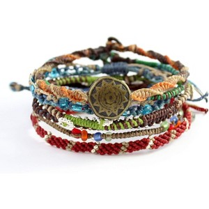 Boho Braided Bead Bracelets, Stackable Waterproof Jewelry, Fair Trade Handmade Gifts for Women & Men - 1 of 4