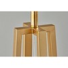 Adesso Oakley Floor Lamp Antique Brass: 58.5" Tall, Linen Drum Shade, ETL Listed, 3-Way Rotary Switch - 2 of 4