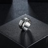 Stainless Steel Spinner Ring - Moon, Star & Floral Anxiety Relief Ring for Women & Men - 3 of 4