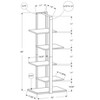 TOAOTBNBO 5 Tier Open Zig-zag Bookcases, L Shaped Metal Bookshelf Home Office Display Book Shelf Storage Organizer - 3 of 4