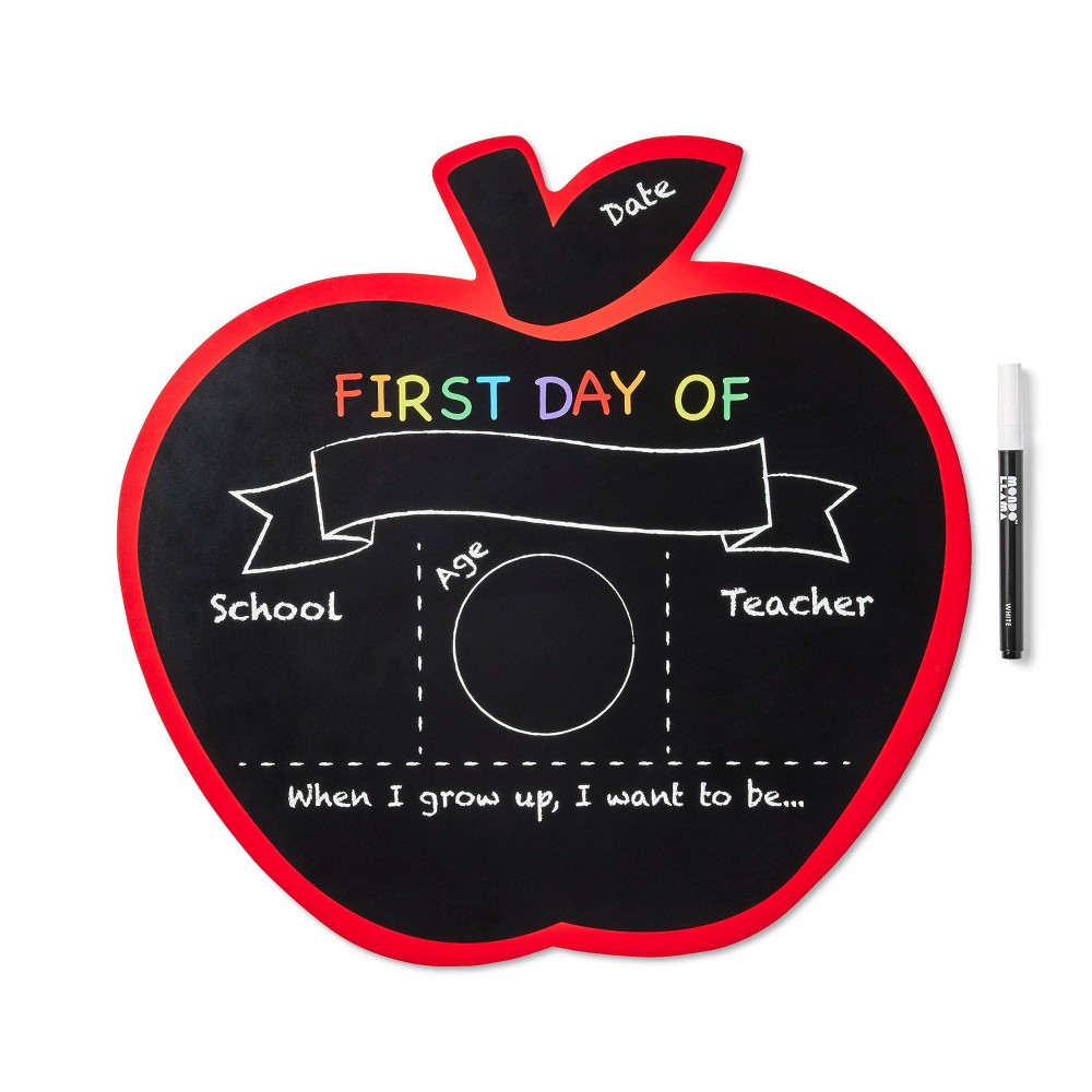 Reversible First & Last Day of School Sign Apple - Mondo Llama™