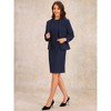 INSPIRE CHIC Women's Business Casual Sleeveless Dress and Long Sleeve Blazer Dress 2-Piece Suit Sets - 4 of 4
