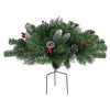 vidaXL Artificial Pathway Pre-lit Christmas Tree Green 15.7" PVC - 3 of 4