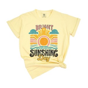 Simply Sage Market Women's Bright Sunshine Day Short Sleeve Garment Dyed Tee - 1 of 3