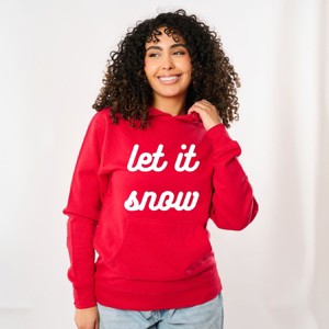 Simply Sage Market Let It Snow Bold Cursive Hoodie - 2XL - Red - 1 of 4