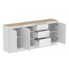 FUFU&GAGA Modern White Dresser with Drawers and Adjustable Compartments - 4 of 4
