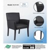 Executive Box Armchair Black - Boss Office Products: Ergonomic, Vinyl Upholstery, Wood Legs, Fixed Height - 4 of 4