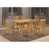 Kings Brand Furniture - Kurmer Rectangular Solid Wood Dining Room Kitchen Table, Natural Oak - 4 of 4