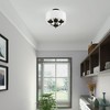 Livex Lighting Brookdale 3 - Light Semi-Flush Mount in  Black - 3 of 4