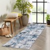 Area Rug Washable Non-Slip Lightweight Floral Vintage Distress Print Rug for Living Room - 3 of 4