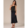 INSPIRE CHIC Women's Satin V Neck Spaghetti Strap Summer Fall Tank Tops - 2 of 4