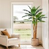 Artificial Banana Tree with Grey Planter, Faux Plant with 11 Banana Leaves for Home, Office or Indoor Decoration - 4 of 4