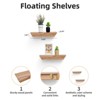 FONTOI 11.8" Floating Shelves, Wall Mounted Shelves for Bathroom, Living Room, Kitchen, Hanging Shelf for Books/Decor, Maple, 3.94"*1.26"*11.81" - 3 of 4