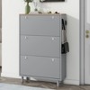 LOVMOR Narrow Design Shoe Cabinet with 3 Flip Drawers - 2 of 4