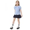 Girls Button Down Tops Peter Pan Collar Short Sleeve Blouse with Ruffled Trim Puff-sleeve Tops Butterfly Collar Shirts for Girls - 2 of 4