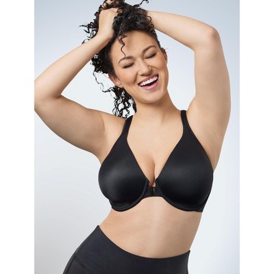 Leading Lady The Brigitte Racerback - Seamless Front-Closure Underwire Bra  in Black, Size: 42D