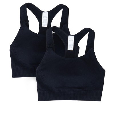  Ingrid & Isabel Basics Seamless Maternity & Nursing Sports Bra,  Low to Medium Impact, Black, Womens Size XS : Clothing, Shoes & Jewelry