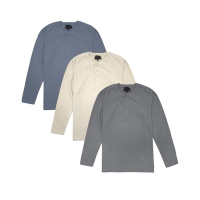 Men’s Lightweight Waffle Thermal Henley (3-Pack)