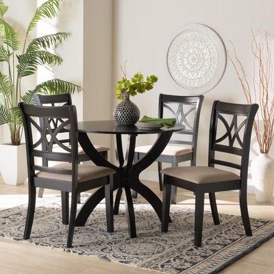 Baxton Studio Noemi Modern Wood 5-Piece Dining Set