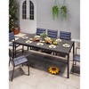 Aluminum Patio Dining Table for 4-8 Person, 74" x 36" Rectangle Outdoor Dining Table with Aluminum Tabletop and Metal Frame for Deck Garden,Black - 4 of 4