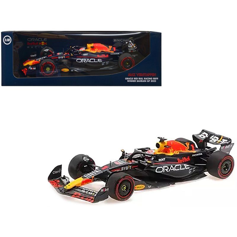 Red Bull Racing RB19 #1 "Oracle" Winner F1 "Bahrain GP" (2023) with Driver Limited Edition 1/18 Diecast Model Car by Minichamps, 1 of 4